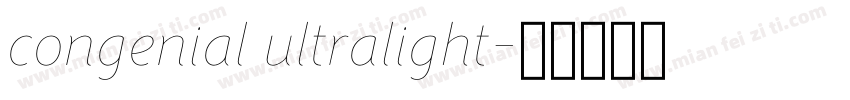 congenial ultralight字体转换